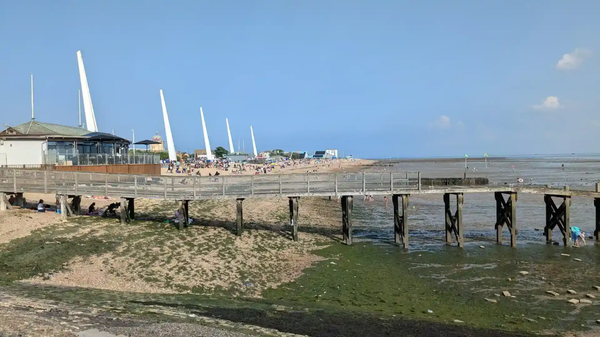 Sunbathers at Jubilee Beach, Southend-on-Sea