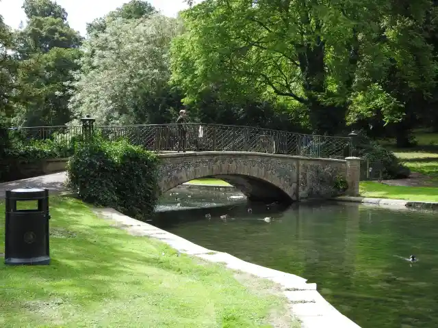 A photo of Stone Bridge Over the River Dour at Kearsney Abbey Gardens
