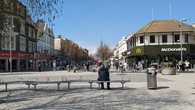 A photo of Clacton's Pedestrianised Town Centre